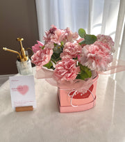Mother's Day Pink Heart Flower Box