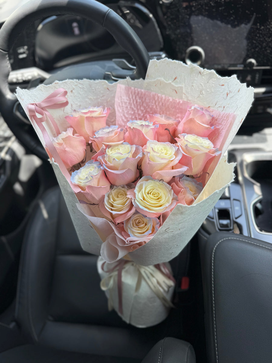 Qixi Paper Mono Rose Bouquet – Aurora Boreal Rose