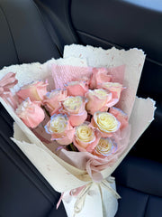 Qixi Paper Mono Rose Bouquet – Aurora Boreal Rose