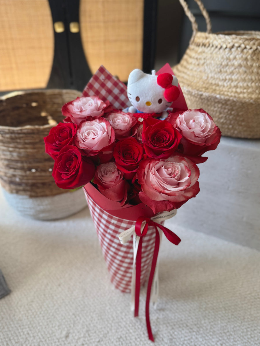 Qixi Sweet Two-Tone Rose Cone