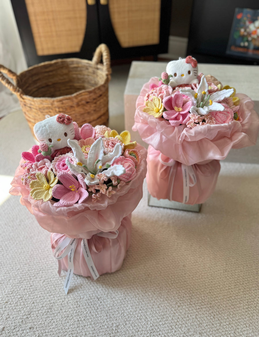Qixi Crochet Bloom Bouquet with Plush Doll