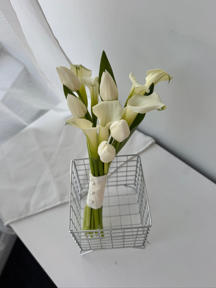 Petite Ivory Whisper Calla Bridal Bouquet