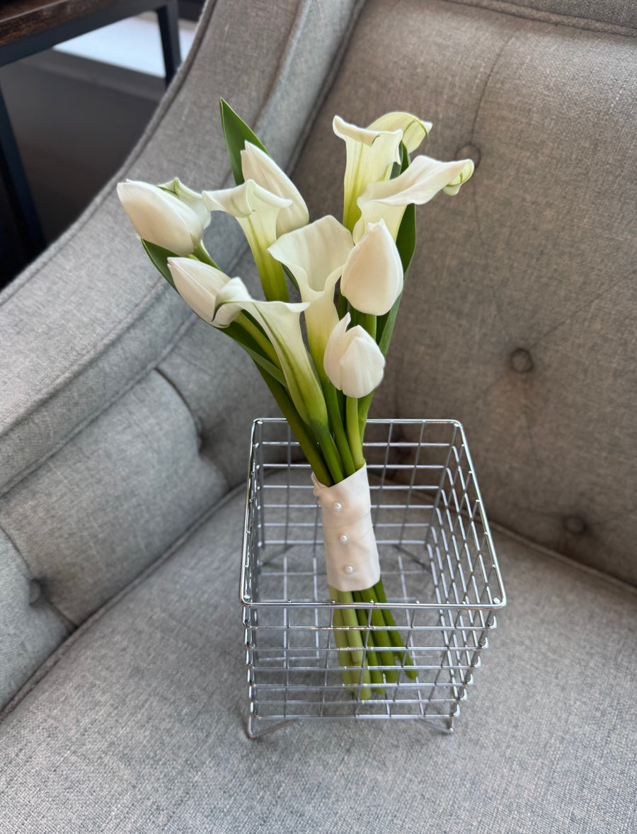 Petite Ivory Whisper Calla Bridal Bouquet