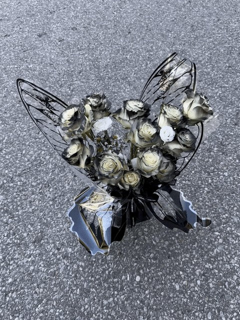 Butterfly Rose Bouquet-Dark Knight