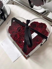 Heart Beat Preserved Rose Box-Red
