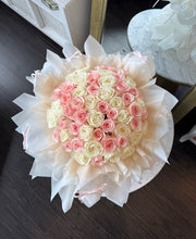 Ballet Bloom Rose Bouquet - Mixed Pink and White Rose(Pre-order, 7 Days in Advance)