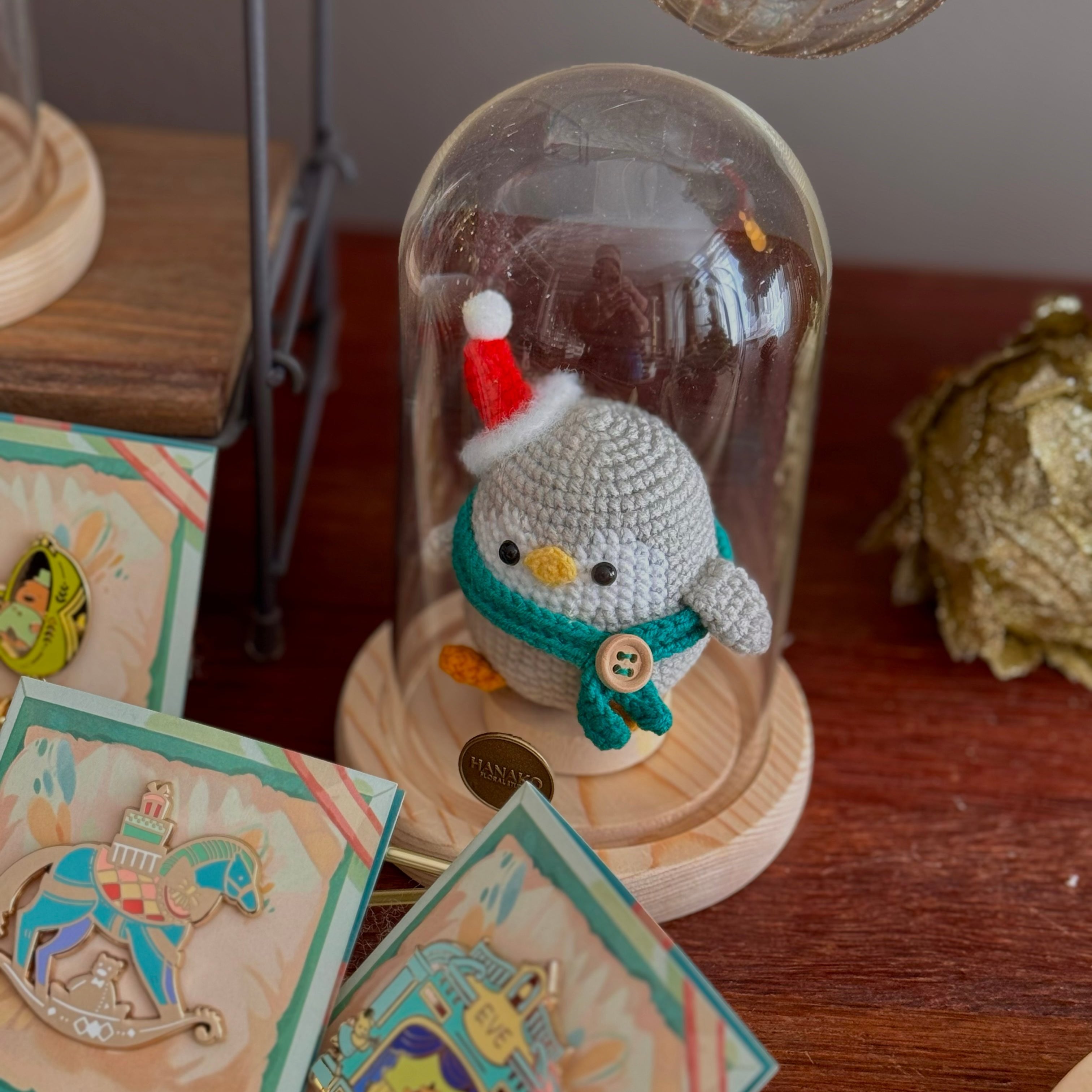 Adorable Mini Crochet Christmas Doll with Cloche