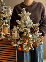 Mini Table Artificial Christmas Tree - Brown