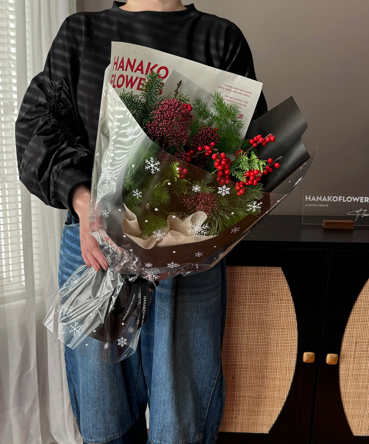 Christmas Winterberry Fresh Flower Bouquet