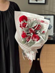 Frosted Christmas Rose Bouquet