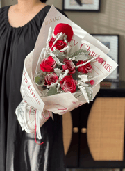 Frosted Christmas Rose Bouquet