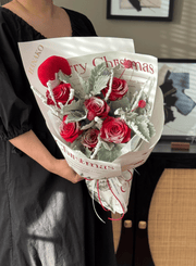 Frosted Christmas Rose Bouquet