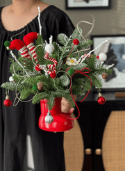 Santa’s Boot Fresh Floral Holiday Arrangement