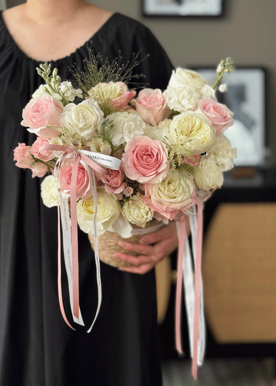 Spring Blush Garden Basket(Pre-order, 3 Days in Advance)