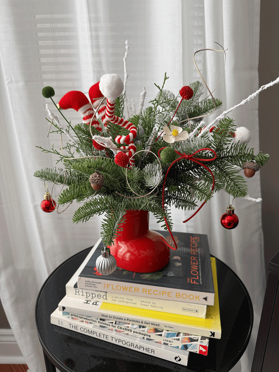 Santa’s Boot Fresh Floral Holiday Arrangement