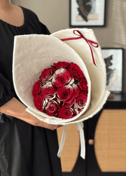 Fluffy Red Rose Bouquet
