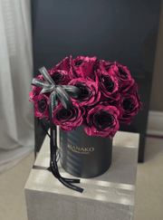 Vday Classic Rose Bloom Box - Amethyst Noir