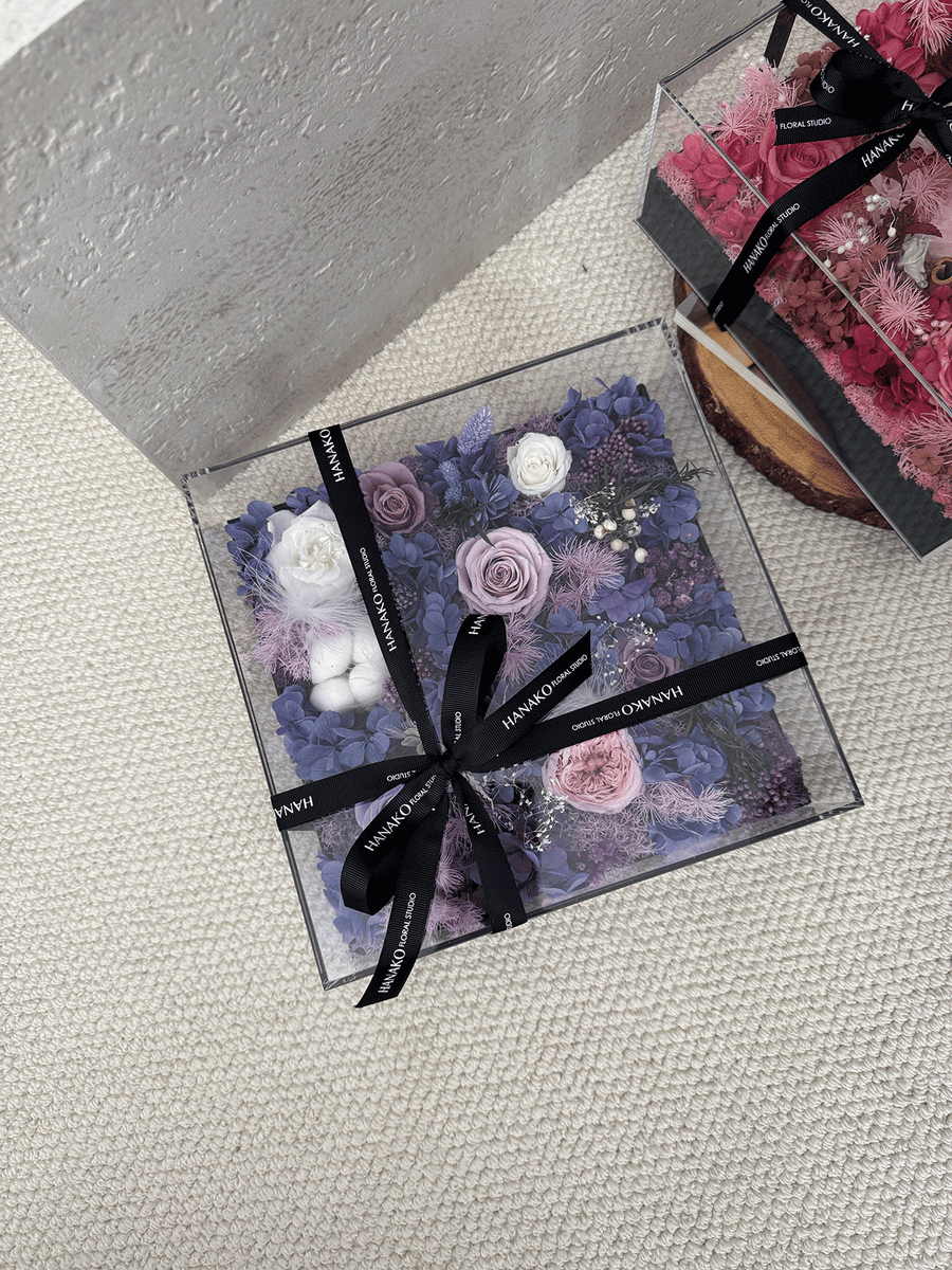 Transparent Garden Preserved Flower Acrylic Box