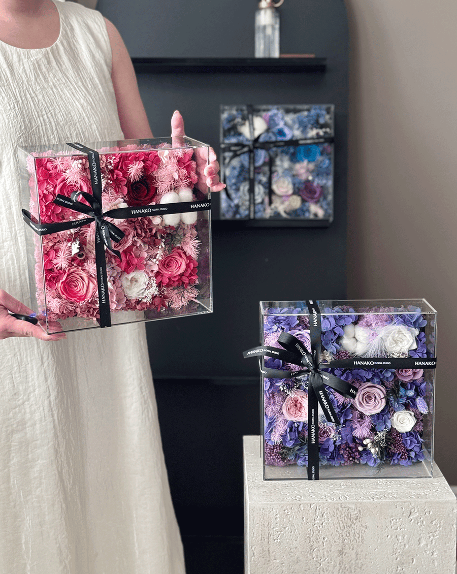 Transparent Garden Preserved Flower Acrylic Box