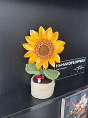 Crochet Potted Plant-Sunflowers