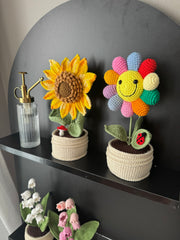 Crochet Potted Plant-Sunflowers