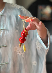 Handmade Tanghulu Crochet Keychain