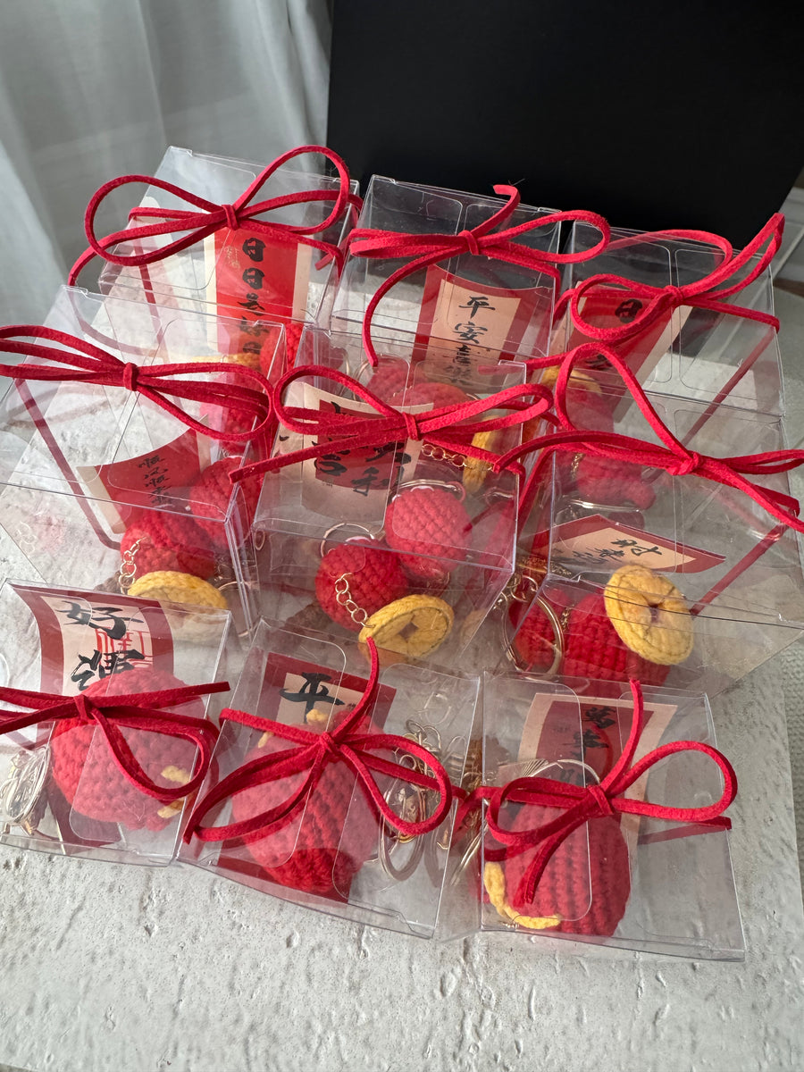 Handmade Tanghulu Crochet Keychain