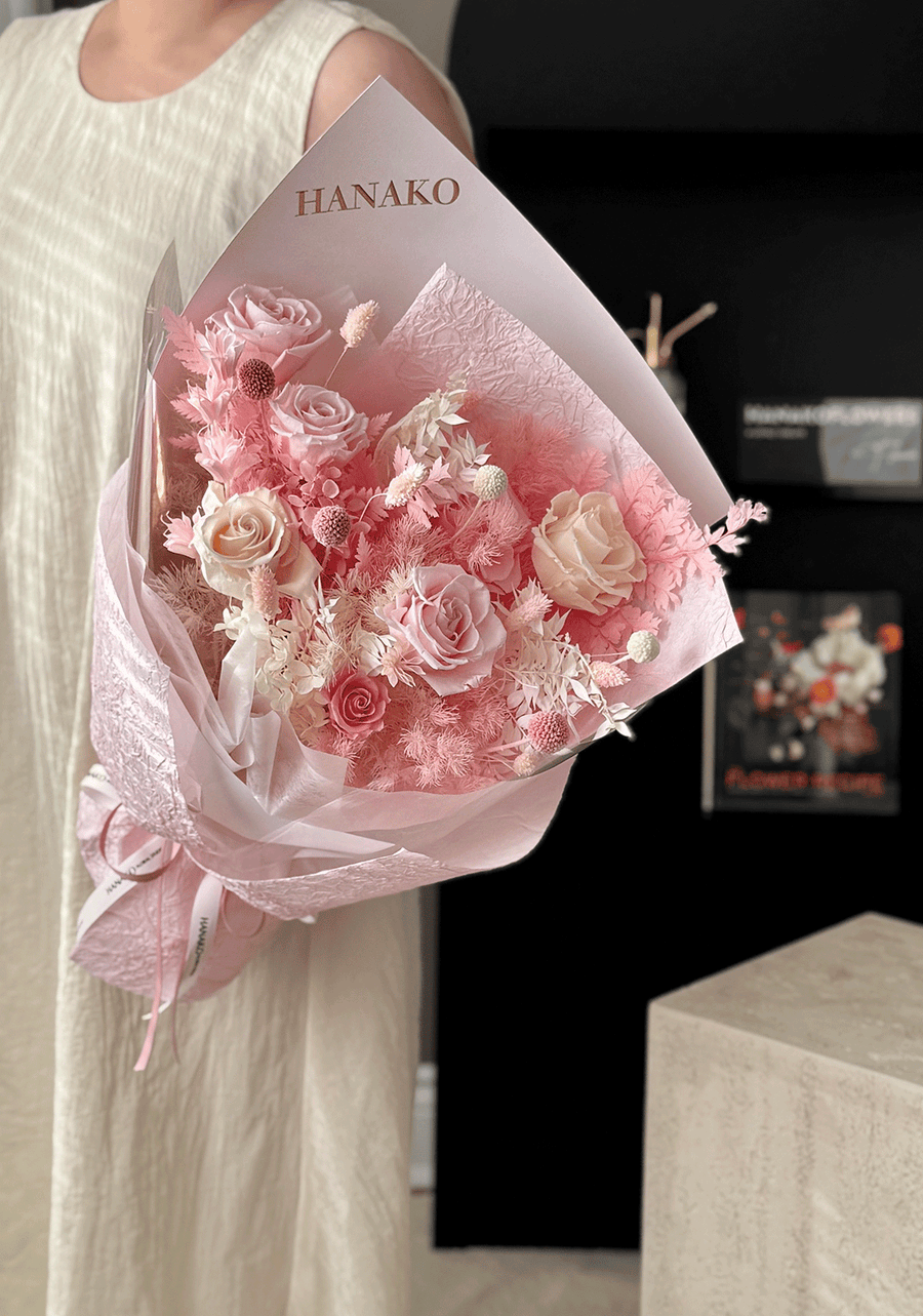 Hanako Preserved Mixed Flower Bouquet