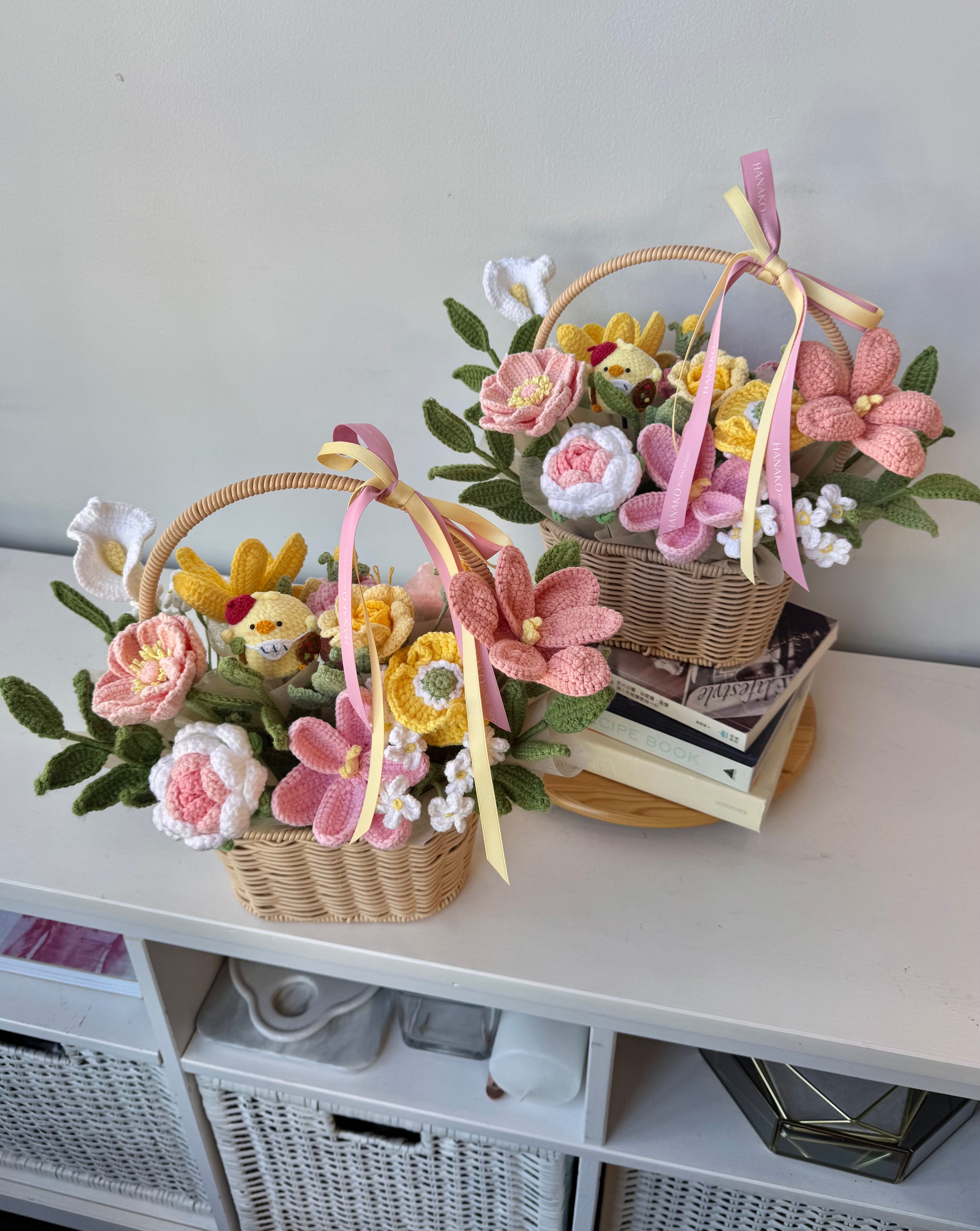 Sunny Bird Crochet Basket