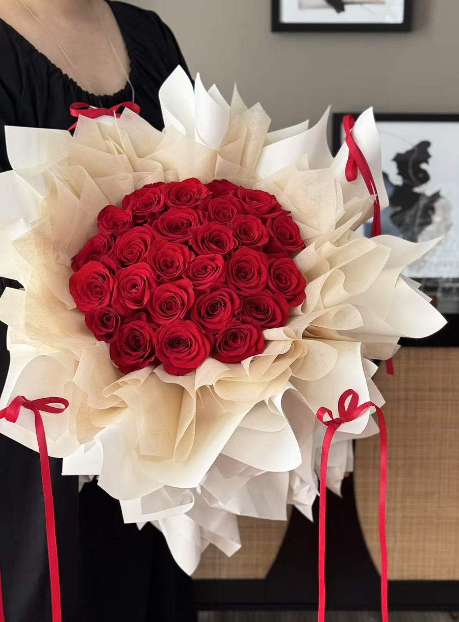 Ballet Bloom Rose Bouquet - Red Rose(Pre-order, 3 Days in Advance)
