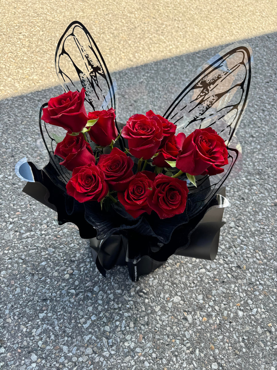 Butterfly Rose Bouquet-Red