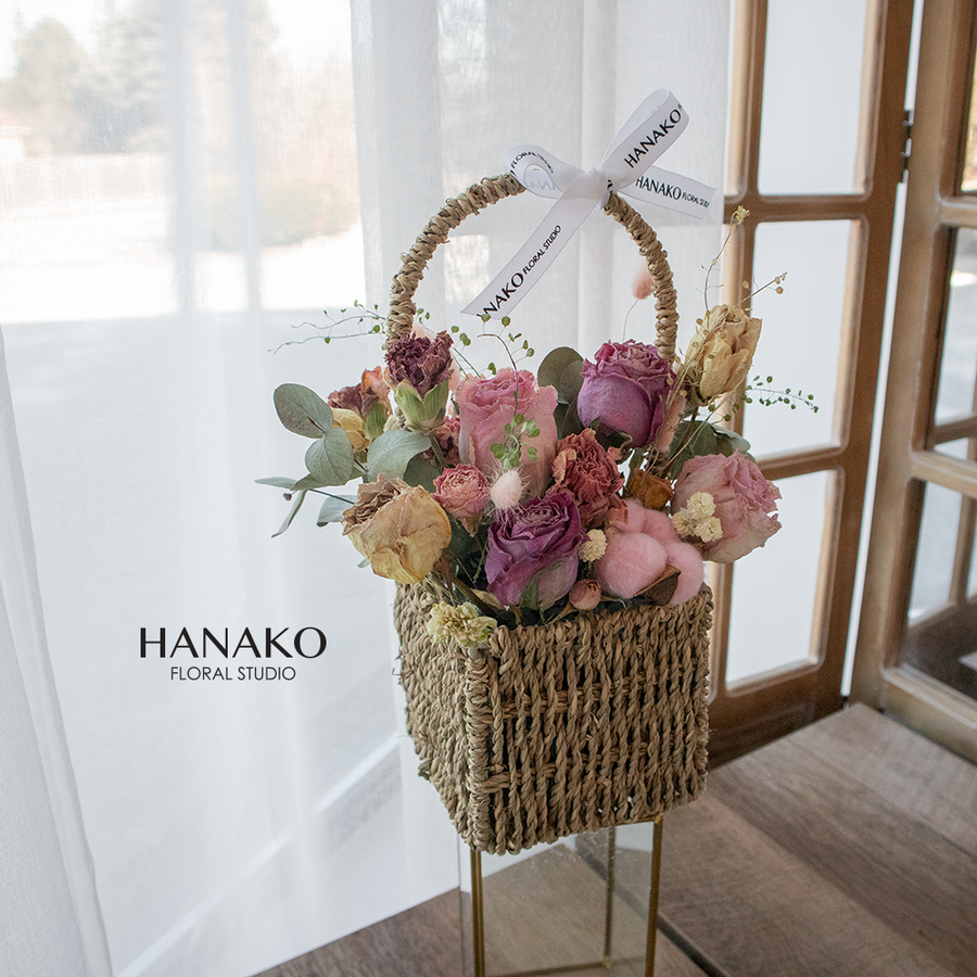 MINI DIRED FLOWER BASKET