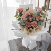 Korean Style Cappuccino Rose Bouquet(Pre-order)