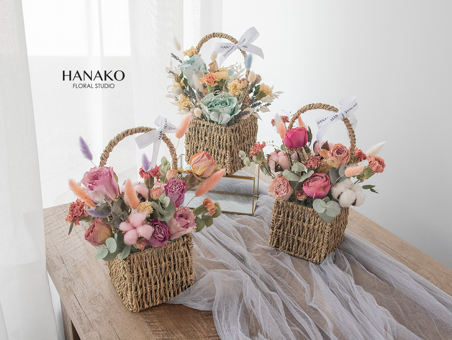 MINI DIRED FLOWER BASKET