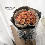 Classic Cappuccino Rose Round Bouquet(Pre-order)