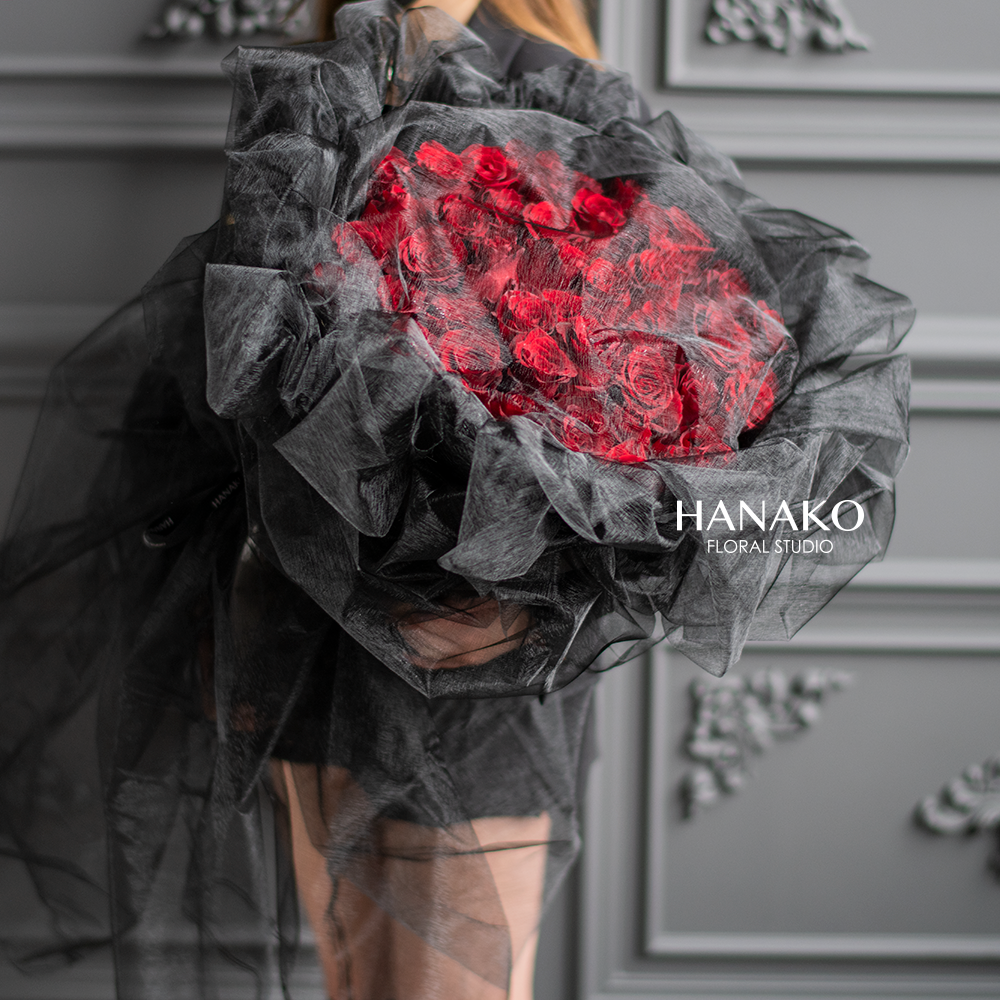 29/49/99 Chiffon Red Roses Bouquet – Hanako Floral Studio