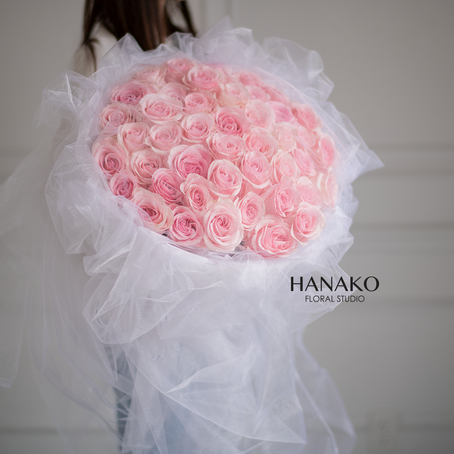 29/49/99 Chiffon Pink Roses Bouquet(Pre-order Item)